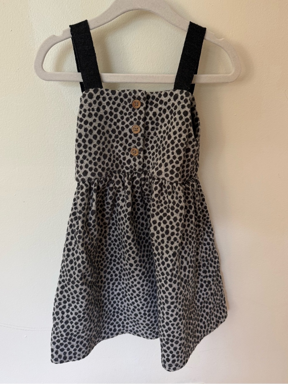 Zara Black and White Polka Dot Strap Dress